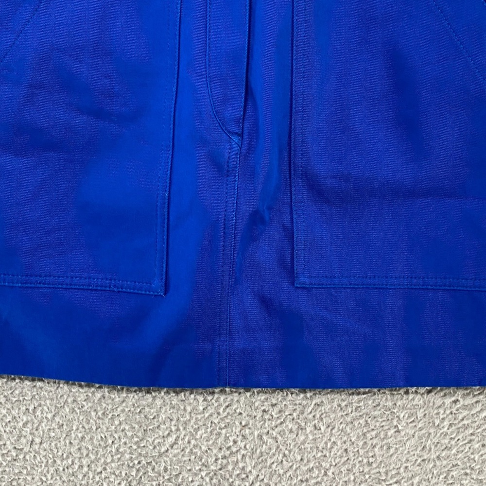 Sandro Skirt Womens 2 Blue Cotton Twill Mini High Waist Utility Pockets Summer - Picture 3 of 14
